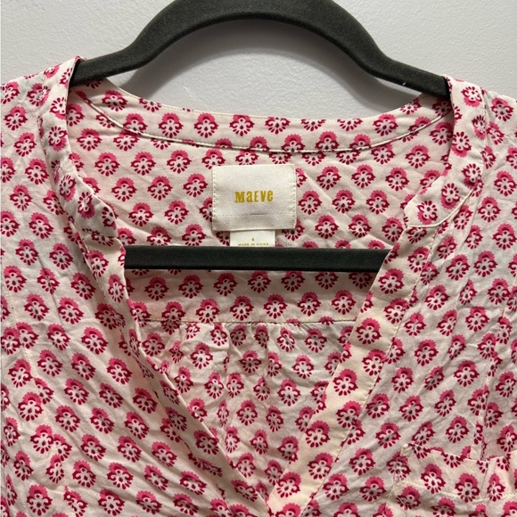 Anthropologie Maeve Laiken Henley Top size 4 - Picture 4 of 7